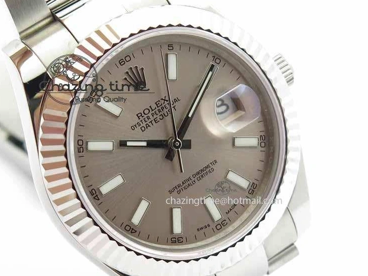 MiroTime 1221 DateJust II 41mm SS BP Maker Best Edition Gray Dial On SS Bracelet SA Trendsetting 3736
